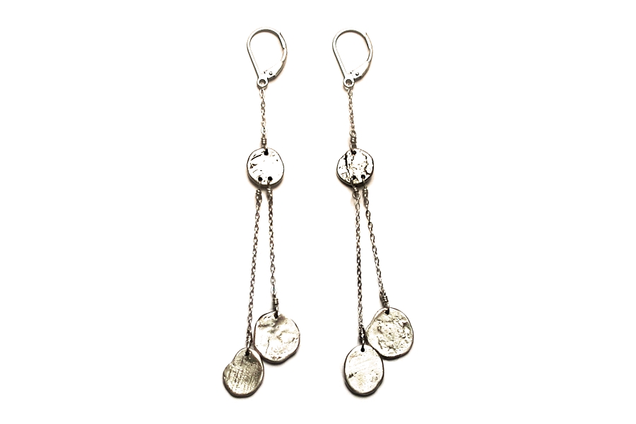 double disc dangle earrings   $150.00   item 03-019 