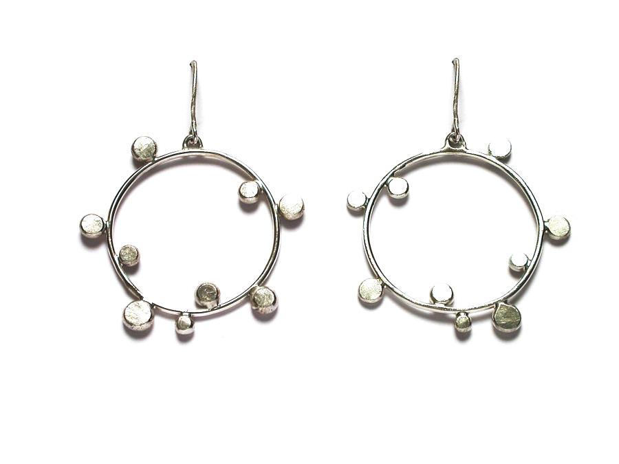 dot 'cherry blossom' circle earrings   $90.00   item 07-110 