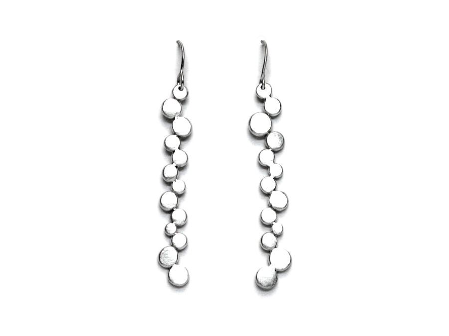 fused silver dot earrings   $160.00   item 09-102 
