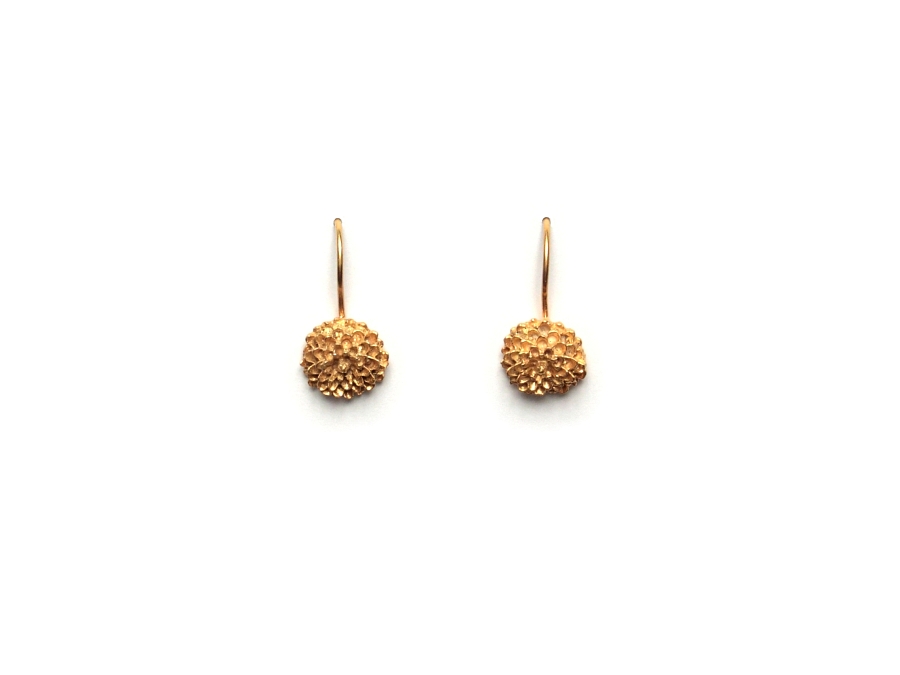 gold-plated sterling silver dahlia earrings   $120.00   item 10-151 